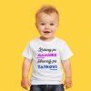 Boodyy Tričko s krátkym rukávom Krásny po maminke, šikovný po tatkovi 92 (18-24 mesiacov)
