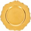 HOME Dekoračný tanier Q 33 cm zlatý