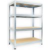 Pozinkovaný regál Biedrax 35 x 90 x 90 cm - 4 police MDF, 275kg