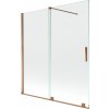 MEXEN/S - Velar Dvojkrídlová posuvná vaňová zástena 150 x 150, transparent, růžové zlato 896-150-000-01-60