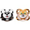 TOMMEE TIPPEE Cumlík s obrázkami, Orthodontic, latex, 2 ks 6-12m, žlto-biela