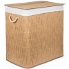 Koš na prádlo G21 150 l s rozdělovači, ratanový design s bílým košem