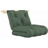 sofa HOOKED natural pine (futónová pohovka) karup natural 75*200 cm olive green 756