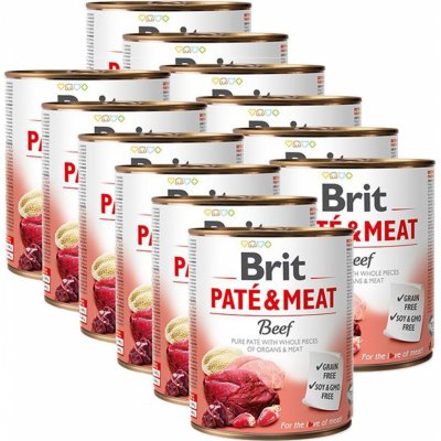 Brit Paté & Meat Beef 12 x 0,8 kg
