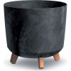 PROSPERPLAST Kvetináč GRACIA TUBUS BETON EFFECT 29,8 cm antracit