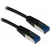 XtendLan PK_6ASFTP0025black patch, Cat6A, SFTP, LS0H, 0,25m, černý