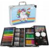 Umelecký set modrý 145 ks v kufríku