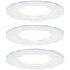 Paulmann LED zapustený spot Nova Coin 3 biely okrúhly stmievateľný - 93496