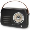 | Nedis RDFM2600BK - FM retro rádio 3W/5V 1500 mAh | RDFM2600BK