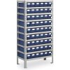Regál s plastovými boxmi MAX - 1600 x 500 x 800 mm, 54x box C