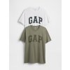 Gap T-shirt with Everyday Soft Logo 2 pcs Men's biele khaki