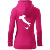Taliansko obrys - Mikina dámska trendy zipper s kapucňou - XS ( Purpurová )