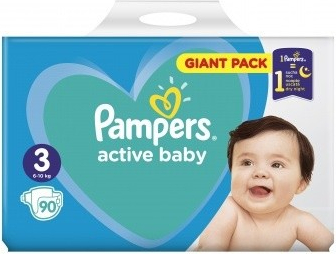 Pampers Procter & Gamble Active Baby 3 90 ks
