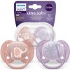 Avent Philips šidítko Ultrasoft Premium 2 ks ružová