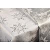 Luxusný Vianočný obrus s vločkami - strieborný SW15 Rozmer obrusu (šírka x dĺžka): 140x240cm