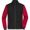 James & Nicholson Bunda JN 1866 hybridní, pánská COT021866ajk14-black/red m 4XL Černá/melír červená