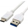 C-Tech CB-USB3C-20W USB 3.0 AM na Type-C, (AM/CM), 2m, bílý