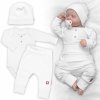 Baby Nellys Rebrovaná rastúca súprava 3D, Baby Boy - biela Velikost koj. oblečení: 56/62 (0-3m)