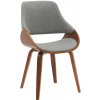 Jedálenská stolička Vangale látka, orech/tmavosivá
