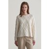 Gant TEXTURED KNIT C-NECK biela
