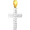 iBrill Zlatý náboženský prívesok krížik s brúsom - 0.71 g 51005