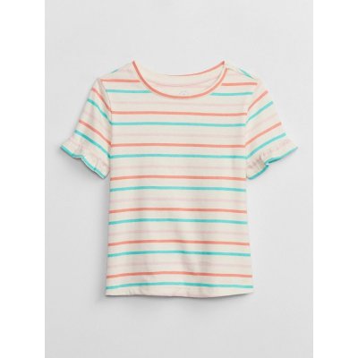 GAP 552165-01 dětské tričko s volánky smetanová