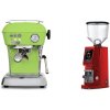 Ascaso Dream ONE, Fresh Pistachio + Eureka Atom W 65, ferrari red