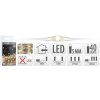 Levoma LED svetelná reťaz, strieborný drôt, 40 LED, teplá biela, na batérie