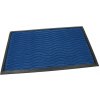 Modrá textilná gumová vstupná rohož FLOMA Waves - dĺžka 45 cm, šířka 75 cm, výška 0,8 cm