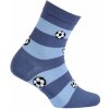 Vzorované chlapčenské ponožky WOLA LOPTY modré Veľkosť: 33-35