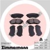 ZIMMERMANN Sada brzdových platničiek kotúčovej brzdy 25760.170.1
