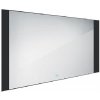 Nimco Zrkadlá - Zrkadlo s LED osvetlením, 120x65 cm, dotykový senzor, hliník/čierna ZPC 41006V-90