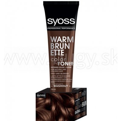 Syoss Color Toner Washout dočasná intenzívna farba na vlasy Teplý Hnedý 150  ml od 6,55 € - Heureka.sk