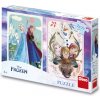 Puzzle ľadové kráľovstvo: Anna a Elsa 2x77 Dino