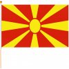 Severné Macedónsko vlajka malá (Vlajka Severného Macedónska, rozmery 450 x 300 mm, materiál polyester)