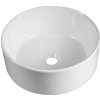 AQUALINE Keramické umývadlo na dosku, Ø 40 cm, biele 40150