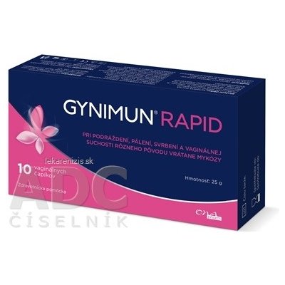 GYNIMUN Rapid vaginálne čapíky 10 ks