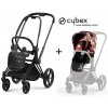 Farebný set ku kočíku Cybex Priam 4.0 Seat Pack Spring Blossom Dark Matt Black