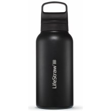 Lifestraw Go 2.0 Stainless Steel Water Filter Bottle 1L Black