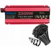 AUTOMOBILOVÝ MENIČ NAPÄTIA 12V na 230V 2200W SÍNUS ČISTÁ SÍNUSOVÁ JEDNOTKA