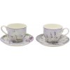 Home Elements Šálky s podšálkami 2 x 270 ml, Levanduľa