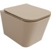 Mexen Teo WC misa Rimless so sedadlom s voľným pádom slim, duroplast, cappuccino mat - 30854064