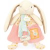Doudou et Compagnie Paris Doudou Darčeková sada Hračka s úchytom na cumlík Zajačik Ciboulette 19 cm