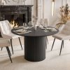 CatN Okrúhly jedálenský stôl LYDIA čierna 120 cm