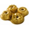 Nordic Ware Forma v tvare včelieho plástu QUARTET BUNDT, zlatá