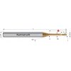 Karnasch 306264008005 | Tvrdokovová Micro-3D Mini rádiusová fréza 0,8/0,40x5-55x6 mm, Z=2
