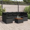 Záhradný nábytok ratanový set VidaXL čierny 5-dielny