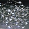Solight vianočná reťaz strieborná 100x mini LED 10m 3 x AA studené svetlo 1V54-W