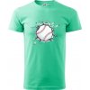 Baseball lopta v triku - Klasické pánske tričko vyššej gramáže - 3XL ( Mätová )