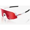 MTB brýle 100% SLENDALE - SLENDALE - Soft tact White - HiPER Red Multilayer Mirror Lens